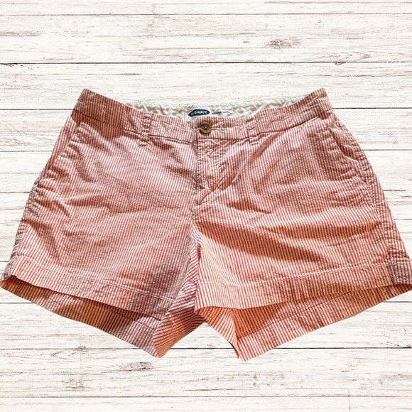Old Navy Pants - Old Navy Coral Stripe Women’s Casual Shorts